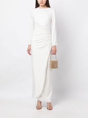 Sukienka długa drapowana Paule Ka biała