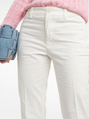 Rovné kalhoty Polo Ralph Lauren bílé