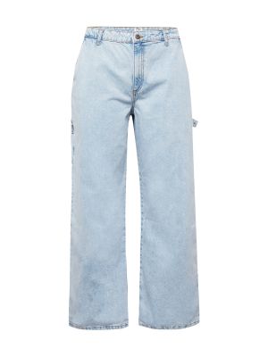 Puuvillased teksapüksid Cotton On Curve sinine