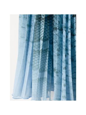 Falda larga con estampado plisada Ermanno Scervino azul