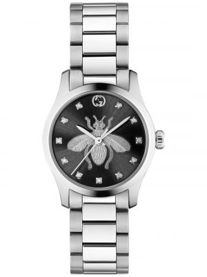 Женские швейцарские часы G-Timeless Iconic Diamond карата) из нержавеющей стали с браслетом, 27 мм Gucci черный