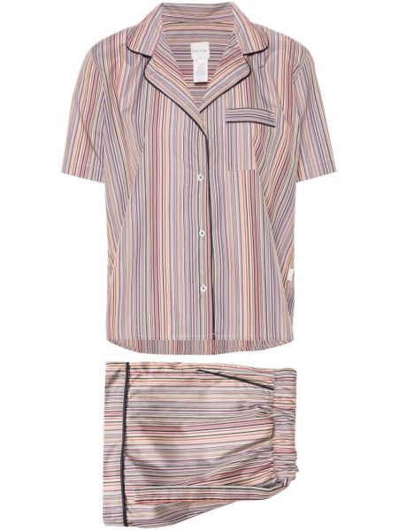 Stribet pyjamas Paul Smith rød