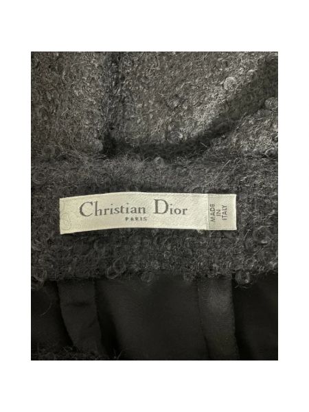 Falda de lana retro Dior Vintage negro
