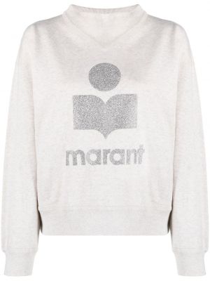 Pullover mit print Marant Etoile beige