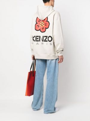 Medvilninis džemperis su gobtuvu Kenzo pilka
