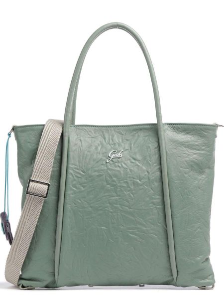 Кожаная сумка шоппер Gabs зеленая