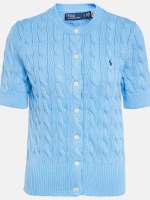 Bavlněný kardigan Polo Ralph Lauren modrý