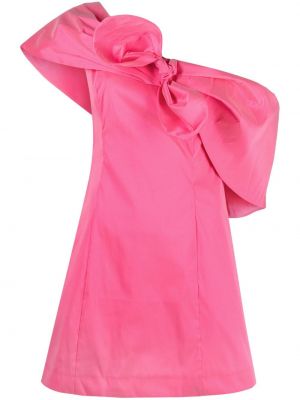 Koktejl obleka z lokom Bernadette roza