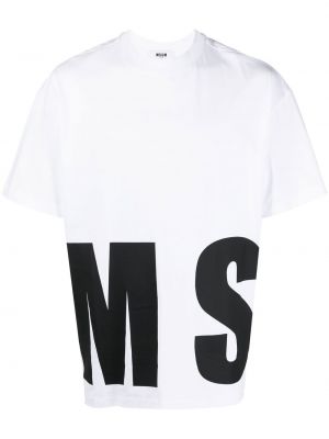 Raštuotas medvilninis marškinėliai Msgm
