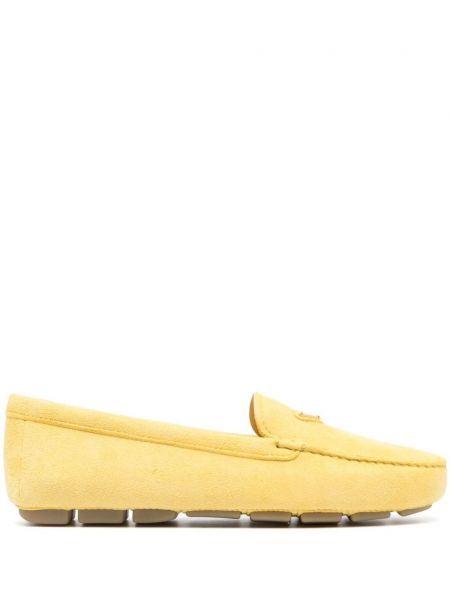 Seemisnahksed loafer-kingad Prada kollane