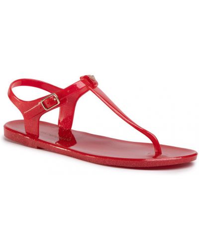 Sandały Emporio Armani czerwone