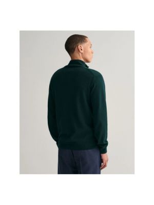 Jersey cuello alto de lana de tela jersey Gant verde