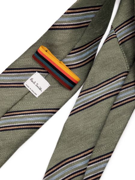 Lniany krawat Paul Smith zielony
