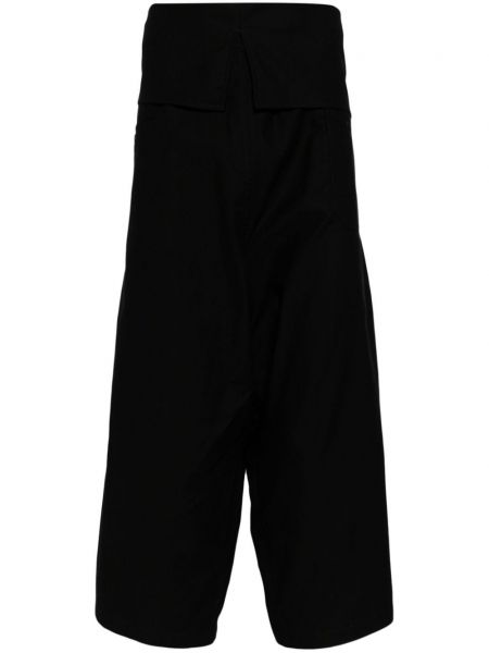 Pamučne hlače Yohji Yamamoto crna