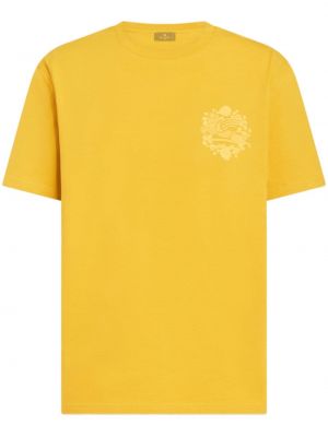 Памучна тениска Etro жълто