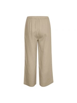 Pantalones de lino Part Two beige