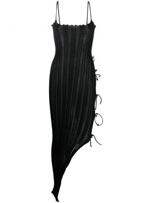 Asymetrické pletené šaty A. Roege Hove černé