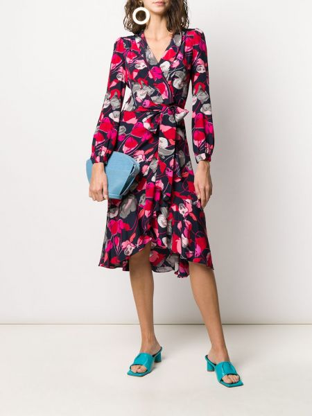 Vestido de flores con estampado Dvf Diane Von Furstenberg rosa
