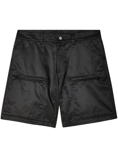 Satenske bermuda kratke hlače s printom Olly Shinder crna