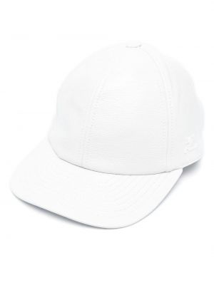 Cappello con visiera ricamato Courrèges bianco