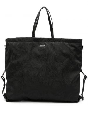 Jacquard nylon shopper handtasche Versace