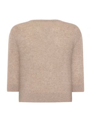 Sweter z dekoltem w serek Emerson Renaldi brązowy
