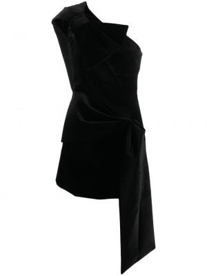 Коктейлна рокля с панделка Vivetta черно