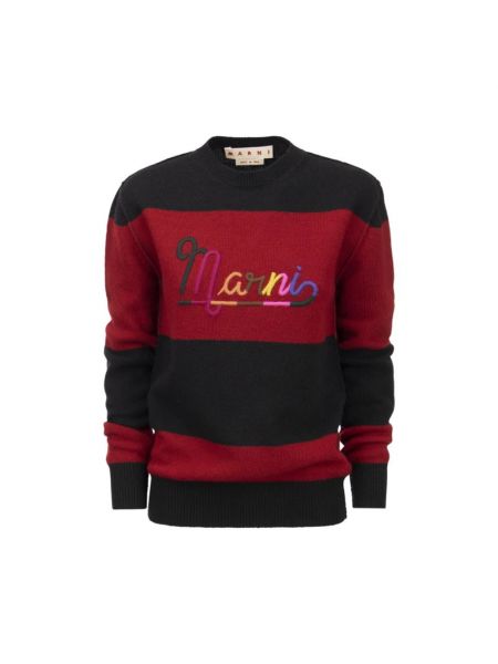 Pull brodé Marni rouge