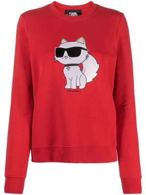 Sweatshirt mit print Karl Lagerfeld rot