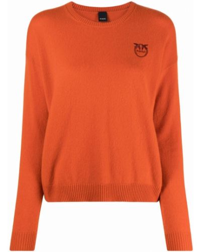 Jersey con bordado de cachemir de tela jersey Pinko naranja