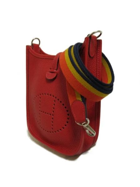 Bolso cruzado de cuero retro Hermès Vintage rojo