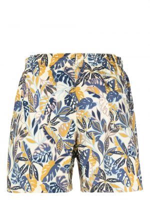 Geblümte shorts mit print Canali gelb