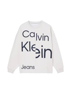 Mikina Calvin Klein Jeans béžová