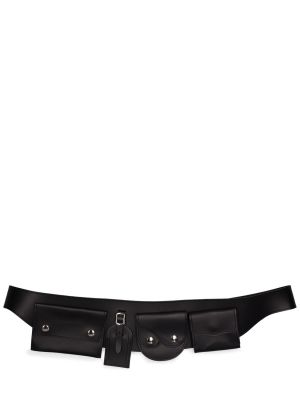 Кожаный колан Comme Des Garçons Shirt черно