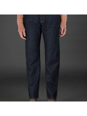 Kaschmir straight jeans mit taschen Moorer blau