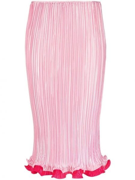 Falda con volantes Versace rosa