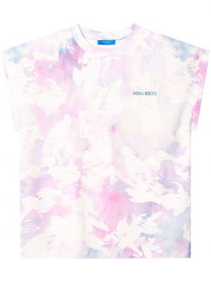 Тениска с tie-dye ефект Nina Ricci бяло