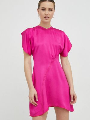Mini ruha Victoria Beckham rózsaszín
