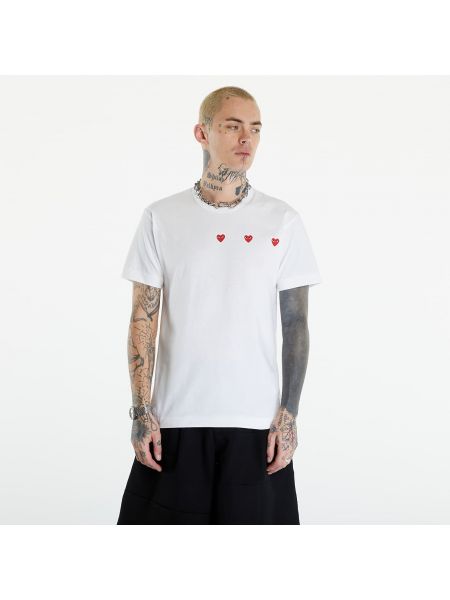 Μπλούζα με σχέδιο με κοντό μανίκι Comme Des Garçons Play λευκό