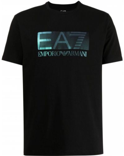 Bomull t-skjorte Ea7 Emporio Armani svart