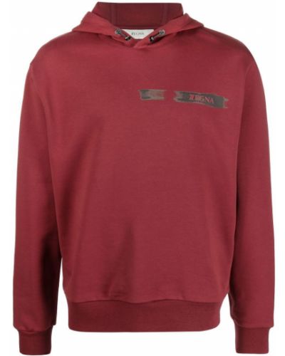 Hoodie Zegna röd