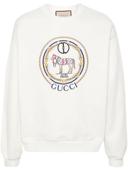 Bavlnená mikina Gucci biela
