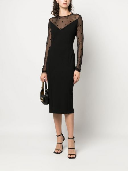 Sukienka midi żakardowa Givenchy czarna