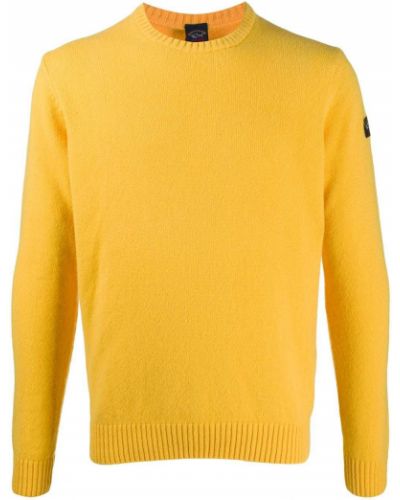 Jersey de tela jersey de cuello redondo Paul & Shark amarillo