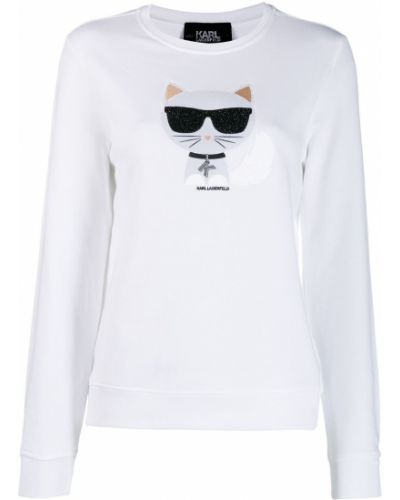 Jersey de tela jersey Karl Lagerfeld blanco