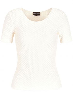 Пуловер Emporio Armani бяло