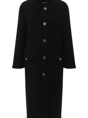 Шерстяное пальто Giorgio Armani черное