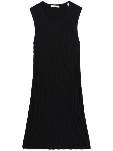 Černé saténové šaty Helmut Lang