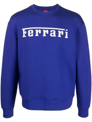 Sweatshirt mit stickerei Ferrari blau