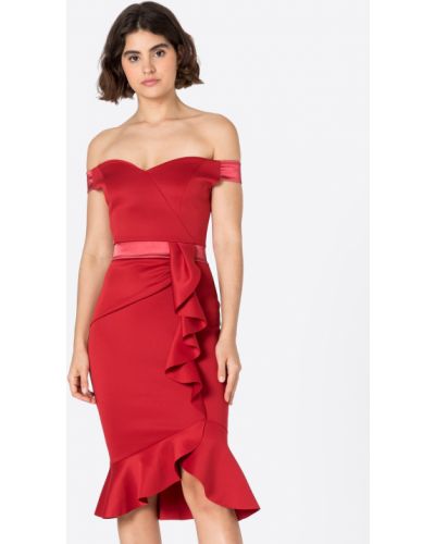 Коктейлна рокля Lipsy червено